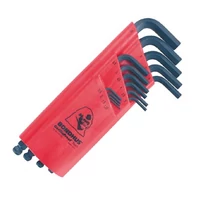 15 részes, hosszúszárú, gömbvégűvégű L hatszögkulcs készlet (metrikus) Méret: 1,27-10mm