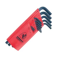 15 részes, hosszúszárú, egyenes végű L hatszögkulcs készlet (metrikus) Méret: 1,27-10mm