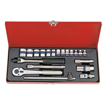20 részes kézi dugókulcs készlet, hatszögű 3/8''