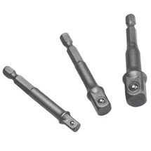 3 részes átalakító készlet 1/4'' hatszögről 1/4'' + 3/8'' + 1/2'' négyszög  3 részes átalakító készlet 1/4'' hatszögről 1/4'' + 3/8'' + 1/2'' négyszög