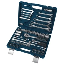 82 részes dugókulcs készlet 1/4 - 1/2''  + csillag-villás kulcsok