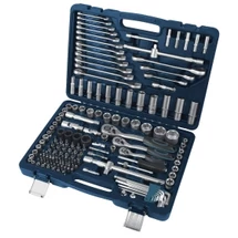 160 részes dugókulcs készlet 1/4'' + 3/8'' + 1/2'' 