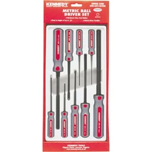 Nyeles gömbvégű hatszögkulcs készlet - Metrikus 9 darabos 