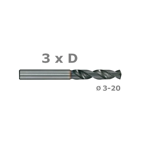 3xD - Keményfém csigafúró TiAlN