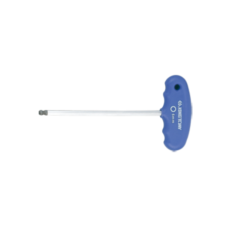 Gömbvégű T-hatszögkulcs,  műanyag nyéllel  5mm, pengehossz 150mm